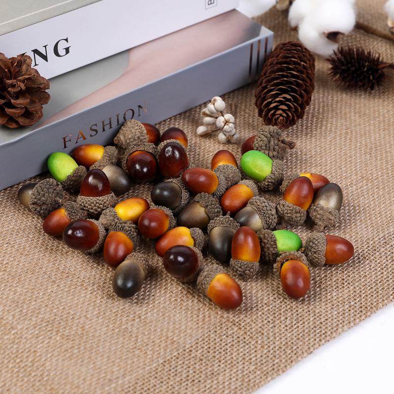 100pcs Artificial Mini Acorns for Crafts