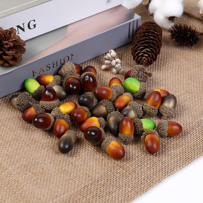 100pcs Artificial Mini Acorns for Crafts