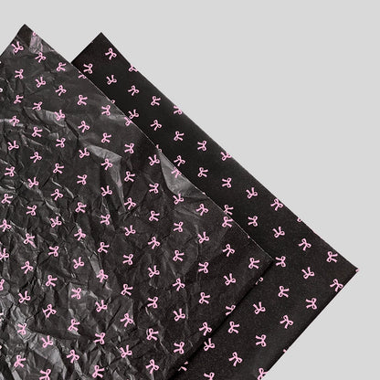 20ps Bow Printed Flower Tissue Paper (50x70cm)