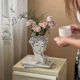 Load image into Gallery viewer, Modern Goddess Ceramic Face Vase