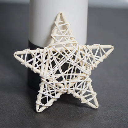 White Wicker Rattan Star For DIY Decor