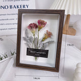 Load image into Gallery viewer, Real Dried Flower Photo Frame Stand (14x19cm)