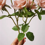 Load image into Gallery viewer, Real Touch 3-Head Cappuccino Rose Spray