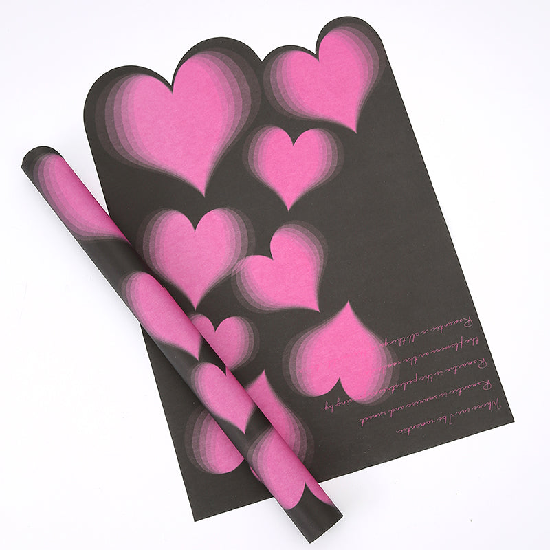 20 feuilles de papier pour bouquet « Cœur battant » (36x52 cm)