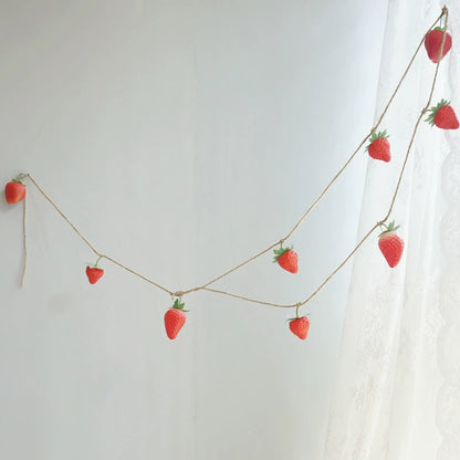 Artificial Fruit Strawberry Garland (180cmL)