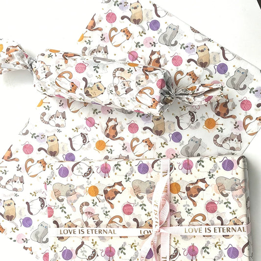 Cute Kitten Printed Tissue Paper Pack 50