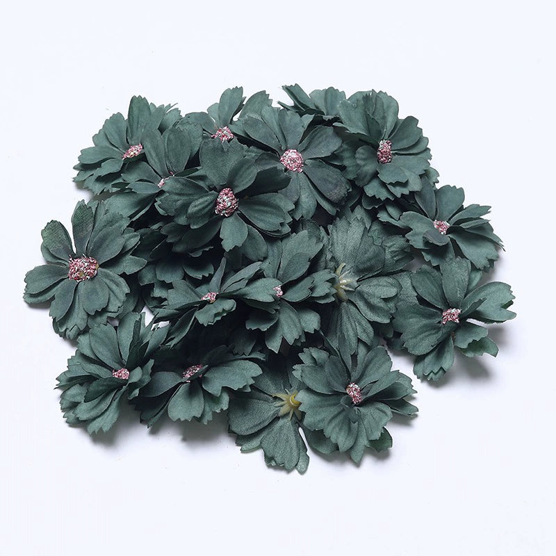 4.5cm Silk Flower Heads for Crafting Pack 100
