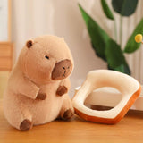 Load image into Gallery viewer, Capybara Plush Toy with Removable Toast (30cm)