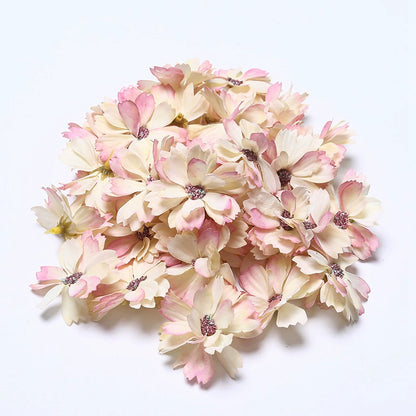 4.5cm Silk Flower Heads for Crafting Pack 100