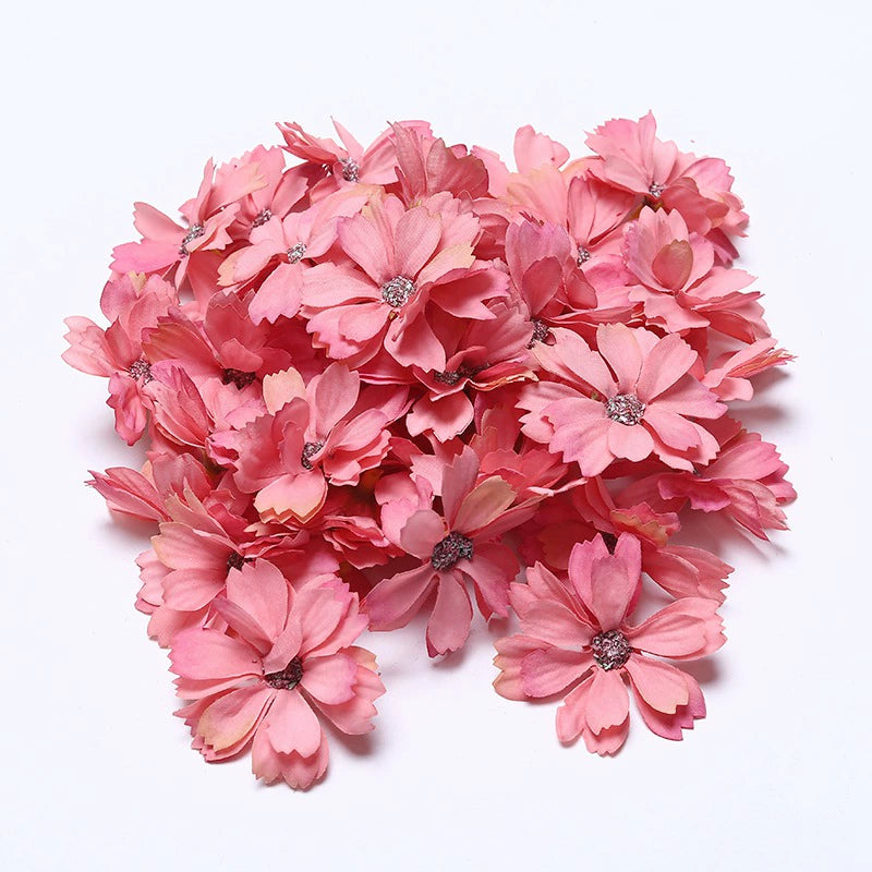 4.5cm Silk Flower Heads for Crafting Pack 100