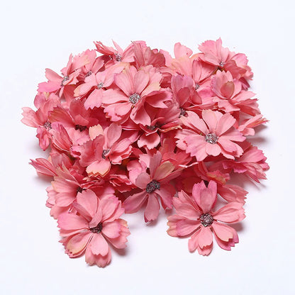 4.5cm Silk Flower Heads for Crafting Pack 100