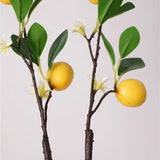 Load image into Gallery viewer, 17" Artificial Lemon Stem with Blossoms