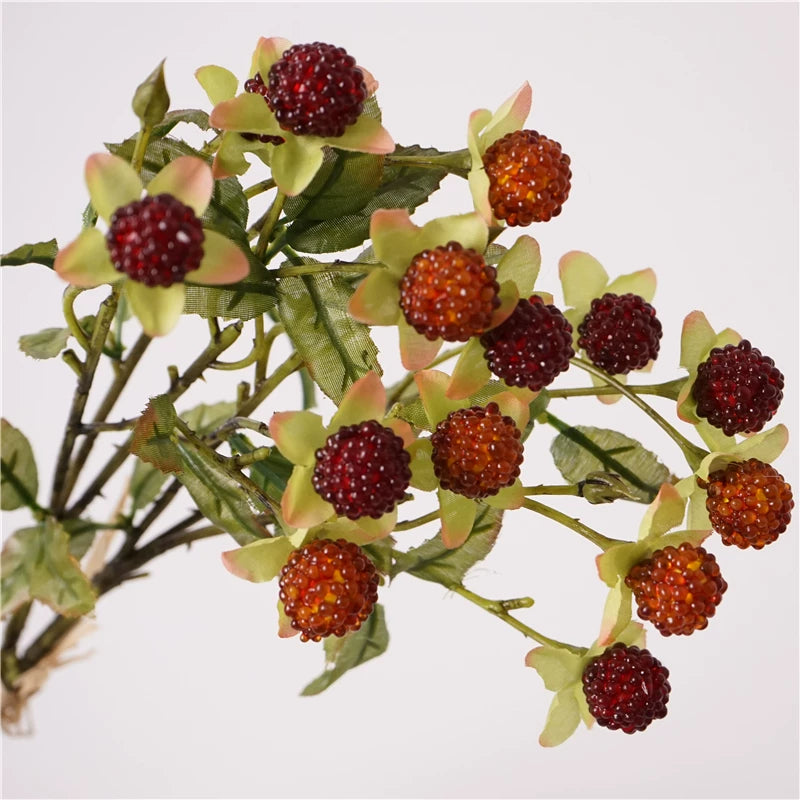 18" Artificial Raspberry Stem Bundle