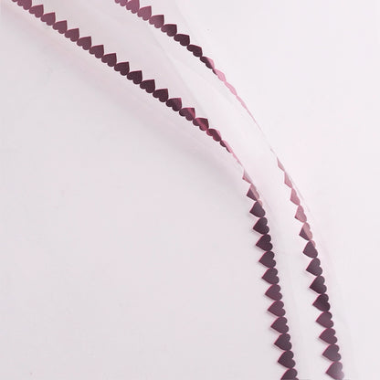 20 pièces Emballage cellophane transparent motif cœur (58x58 cm)