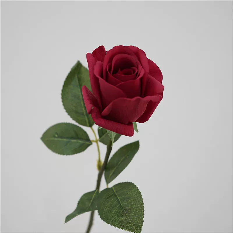 19" Real-Touch Lifelike Garden Rose Stem