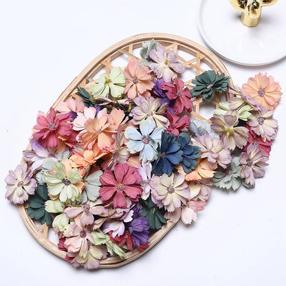 4.5cm Silk Flower Heads for Crafting Pack 100