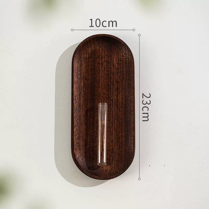 Wall-Mounted Test Tube Wooden Bud Vase
