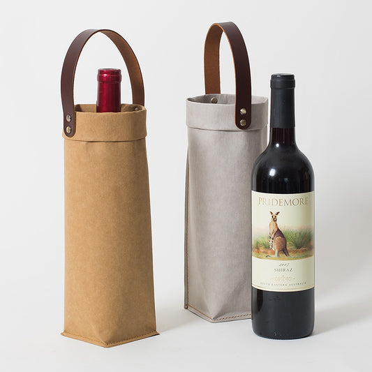 Sac cadeau à vin en papier kraft biodégradable