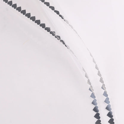 20 pièces Emballage cellophane transparent motif cœur (58x58 cm)
