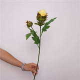 Load image into Gallery viewer, Artificial Flocked Thistle Stem (50cm)