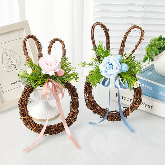 Couronne en rotin en forme de lapin pour Pâques