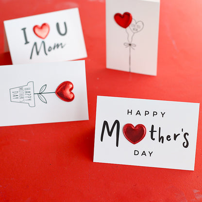 12pcs 3D Heart Mother's Day Thank You Cards