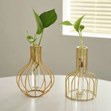 Load image into Gallery viewer, Sleek Metal Frame Test Tube Outline Vase