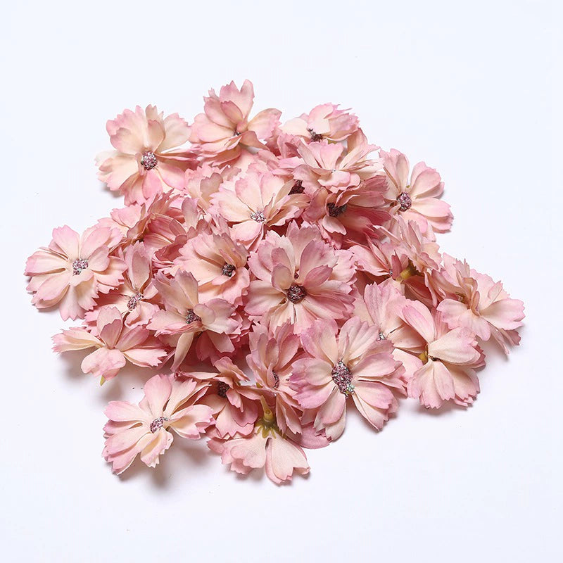 4.5cm Silk Flower Heads for Crafting Pack 100