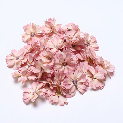 4.5cm Silk Flower Heads for Crafting Pack 100