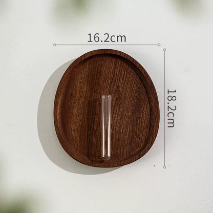 Wall-Mounted Test Tube Wooden Bud Vase
