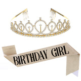 Load image into Gallery viewer, Birthday Girl Sash and Tiara Set