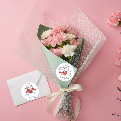 500pcs Cute Cat Dog Stickers for Valentine's Day