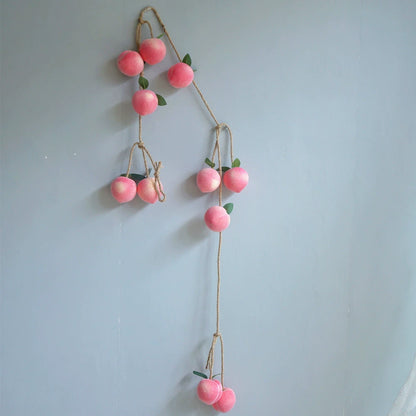 Artificial Fruit Pink Peach Garland (150cmL)
