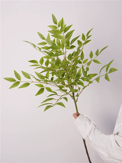 30" Real Touch Artificial Bamboo Leaf Stem