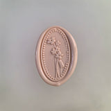 Load image into Gallery viewer, 30Pcs Nude Pink Floral Wax Seal Stickers