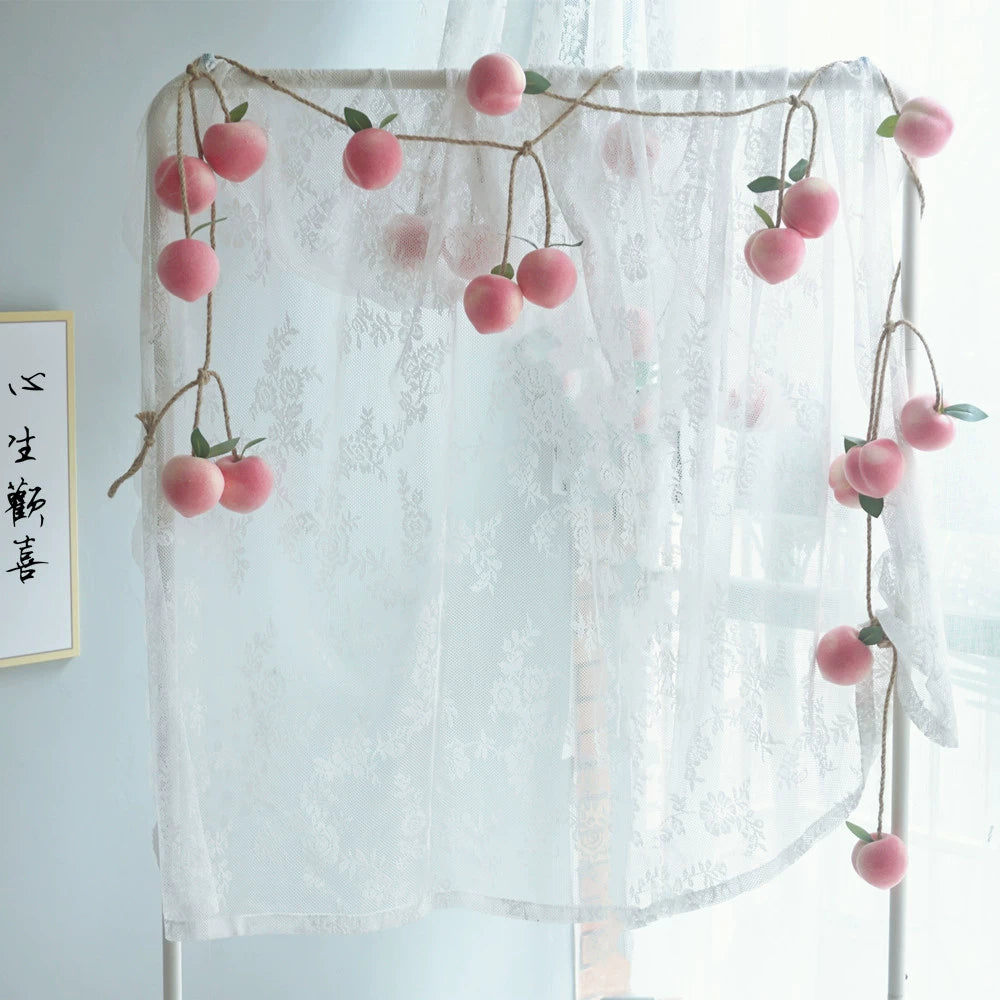 Artificial Fruit Pink Peach Garland (150cmL)