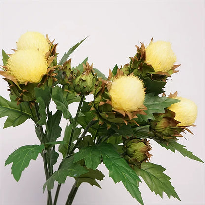 20" Artificial Flocked Thistle Stem