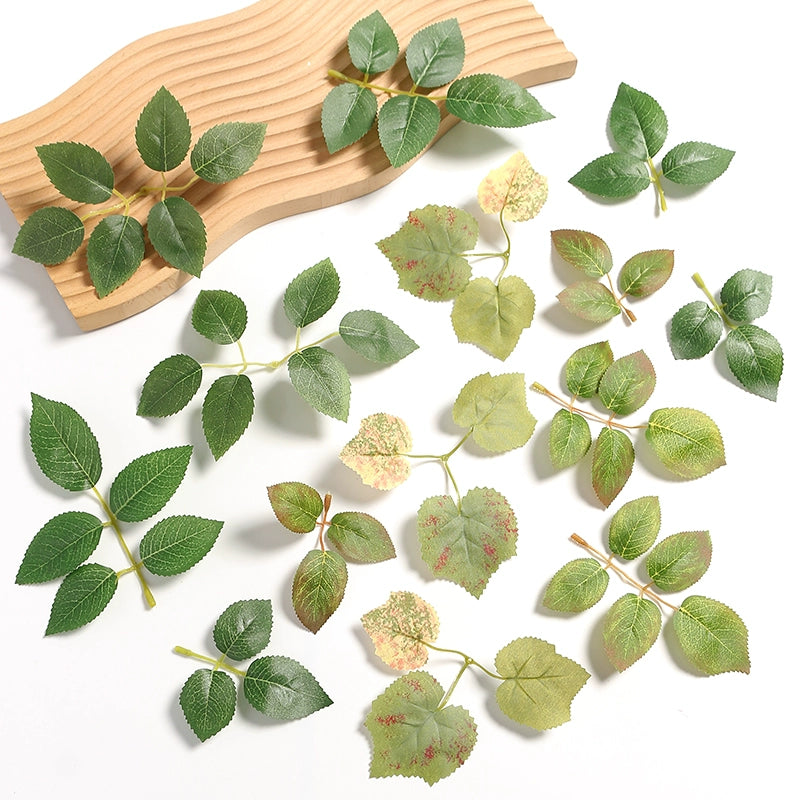 Artificial Foliage Green Leaves Pack 100