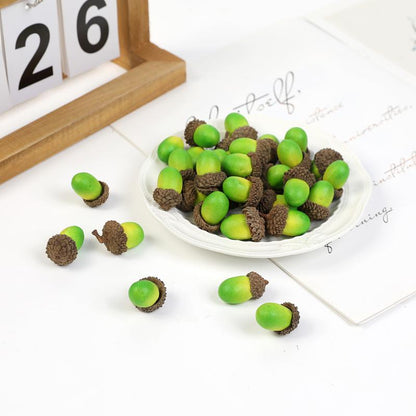 100pcs Artificial Mini Acorns for Crafts