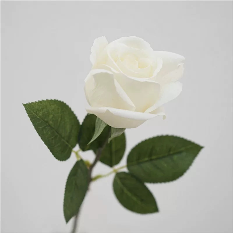 19" Real-Touch Lifelike Garden Rose Stem