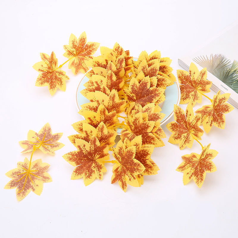 30pcs Artificial Autumn Leaves for Decoration