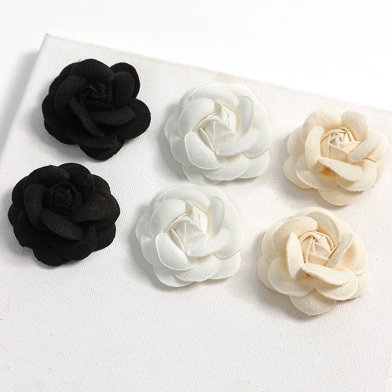 5cm Camellia Fabric Flower Heads Pack 30