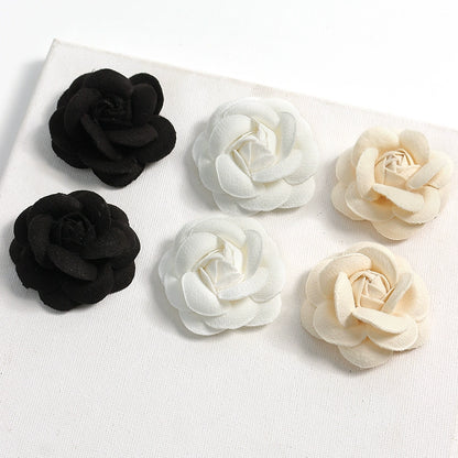 5cm Camellia Fabric Flower Heads Pack 30