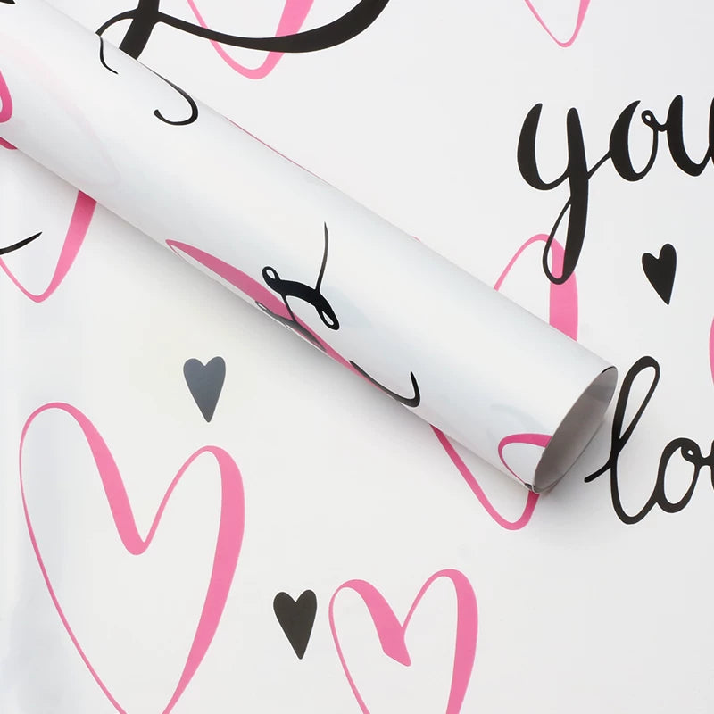 20pcs Love Heart Graffiti Bouquet Paper (57x57cm)
