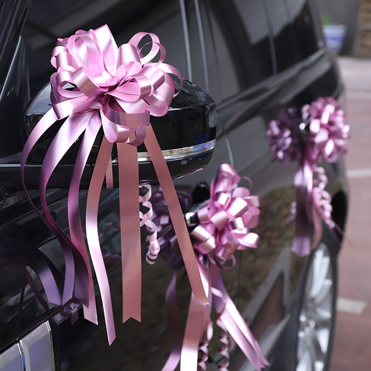 8" Large Pull Ribbon Bows for Wedding Car Pack 10