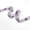 2.5cmx10Yd black floral