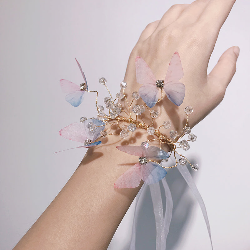 Enchanted Butterfly Bridesmaid Wrist Corsages