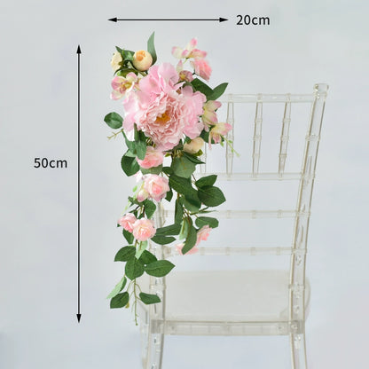 Artificial Flowers for Wedding Chair Decorations