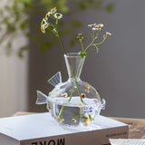 Load image into Gallery viewer, Modern Whimsical Fish Glass Bud Vase
