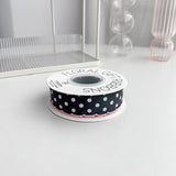 Load image into Gallery viewer, Polka Dot Heart Grosgrain Ribbon (25mmx10Yd)